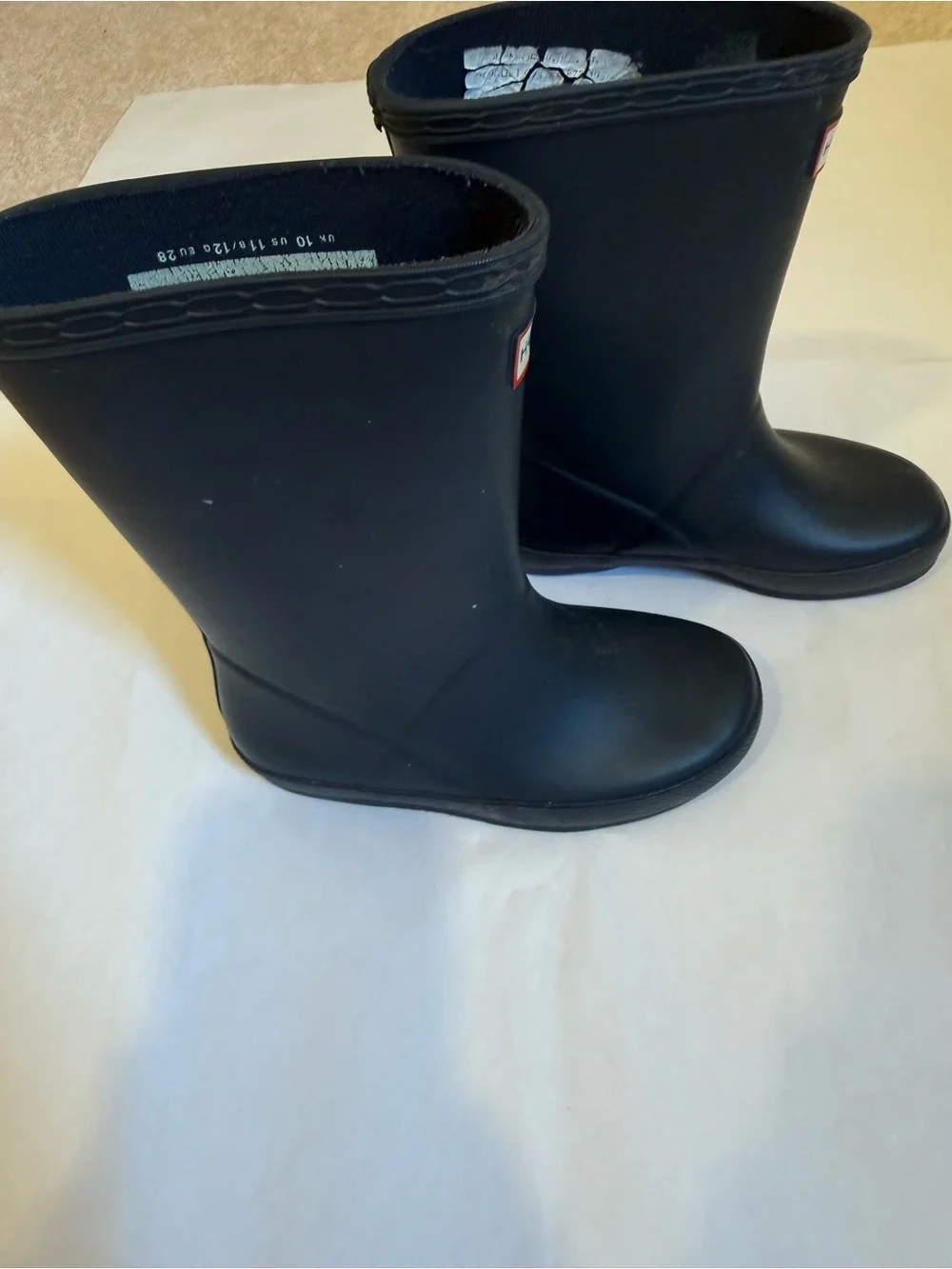 Hunter Kids Navy Rubber Rain Boots